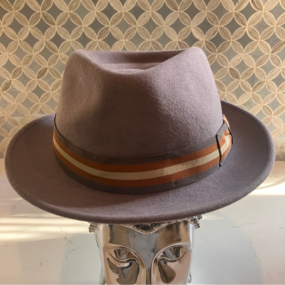 Borges & Scott Doyle Teardrop Fedora 100% Wool Felt Water Repellant 62 cm XL - Picture 2 of 12
